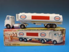 Dinky Toys die cast model AEC fuel tanker esso 945 in original box.