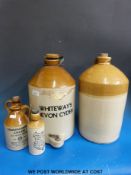 A collection of flagons to include Whiteway's Devon Cyder, Creedy Vintage Cider,