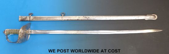 An 1897 pattern infantry officer's sword in scabbard with 'Rankin and Co.
