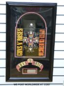 An autographed montage of the Guns 'n' Roses album Appetite for Destruction.