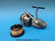 A Mitchell Match 440A fixed spool fishing reel with soft case and spare spool (appears unused).