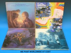 Ten LPs by The Moody Blues and related artists,