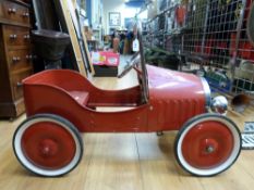 American retro metal pedal car.