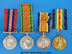 A believed family medal group comprising WWI pair awarded to 63858 2 AM FG Smith RAF and WWII