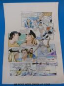 A-Team starring George Peppard, Mr T; two full colour original art pages by Gray,