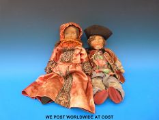 Two Edwardian pillow dolls