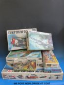 A collection of boxed unmade vintage Airfix and Matchbox kits to include James Bond Gyrocopter,