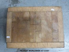 A small butcher's block (length 46cm)