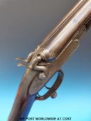 James Purdey & Sons 16 bore side by side hammer action shotgun with all over scrolling engraving,