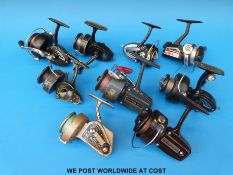 Nine fixed spool fishing reels to include Intrepid Classic, Standard, Envoy and Elite models,