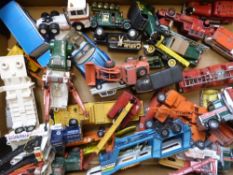 A collection of Matchbox die cast model vehicles.