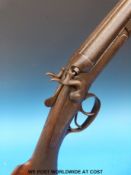 Unnamed Belgian 410 side by side hammer action shotgun with double trigger,