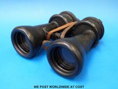 A cased pair of Leitz beh 7x50 Kriegsmarine U boat binoculars,