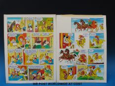 Dogtanian: two full colour original art pages by Bill Titcombe,