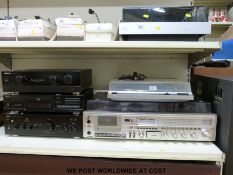A quantity of hi-fi equipment to include Pioneer, JVC L-AX3 turntable,