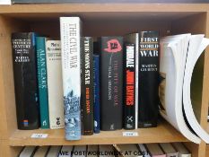 A sundry collection of war-related titles including Martin Gilbert, 'First World War', John Baynes,