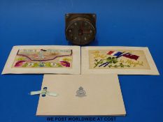 An Air Ministry cockpit clock with Air Ministry symbol to rear, marked to dial MKII No.