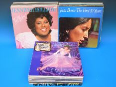 Approximately 55x LPs by female artists to include Dionne Warwick Collections, Stevie Nicks,