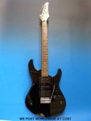 Yamaha ERG 121c electric rhythm guitar in black lacquer.