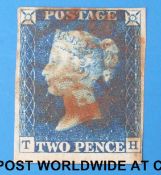 1840 2d Blue (TH). Fine used.