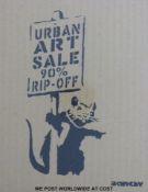Nine contemporary street art limited edition prints in the manner of Banksy (each 18 x 18cm)