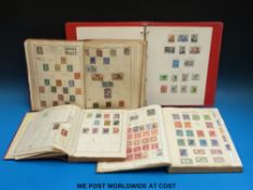 Sundry stamp albums and a box of loose stamps,