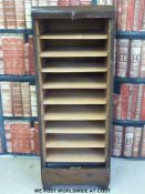 A vintage tambour fronted filing cabinet (W44 x D36 x H115cm)