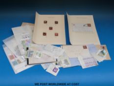 GB 1d red brown stamps on cover,