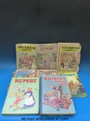 A collection of pre-war children's annuals to include Pip & Squeak, 1923, 1935 and 1939,