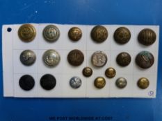 A collection of British/UK and other railway buttons including Mumbles tramway