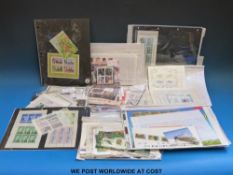 Three folders of mainly Colonial miniature sheets of modern stamps