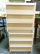 Two three drawer bedside cabinets (W50 x D41 x H50cm)