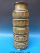 A large West German pottery vase (approximately 50cm tall)