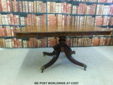 A 19thC mahogany tilt top breakfast/dining table (L144 x W100 x H70cm)