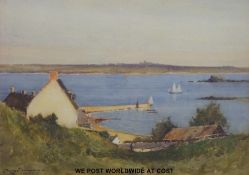 Eyres Simmons watercolour 'Pors Even,
