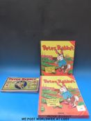 A boxed Peter Rabbit Stamping and Colouring Outfit (Baumgarten & Co) with paper booklet,