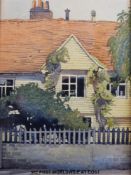 A collection of watercolours and a pencil drawing, all signed D.