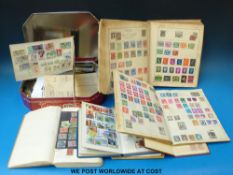 A box of all world stamps,
