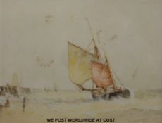 Frederick James Aldridge (1850 - 1933): Two watercolours of sailing ships,