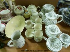 A collection of various ceramics to include Prinknash Pottery tea set