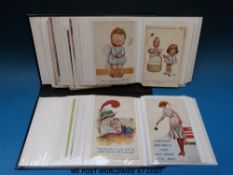 Approximately 60 'comic' postcards early 20th century onwards including Mabel Lucie Attwell,