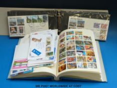 A quantity of stamps in an album,