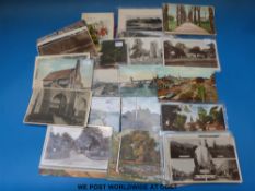 A large collection of postcards,