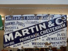A large enamel advertising sign for Martin & Co.