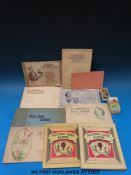 A quantity of cigarette card albums Wills and Players c1930 etc, including aircraft, trains, cars,