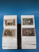 Approximately 80 Edwardian etc greeting cards including some glamour,