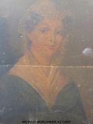 A pair of 19thC framed oils on board of a lady and gentleman (each 33 x 26cm)