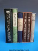 Six Folio Society titles complete with slipcases to include 'Legends of King Arthur',