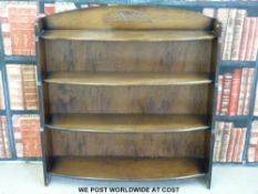 An oak waterfall bookcase (W91cm)