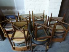 A set of 12 G-Plan chairs